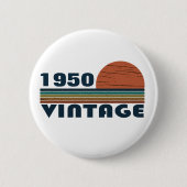 Gepersonaliseerd  75e verjaardagsfeest ronde button 5,7 cm (Voorkant)