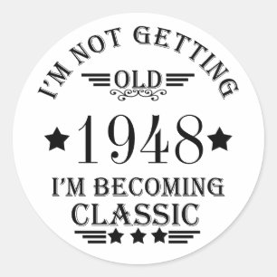 Gepersonaliseerd  75e verjaardagsfeest ronde sticker
