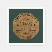 Gepersonaliseerd 75e verjaardagsfeest servet (Voorkant)