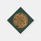 Gepersonaliseerd 75e verjaardagsfeest servet (Hoek)