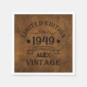 Gepersonaliseerd 75e verjaardagsfeest servet (Voorkant)