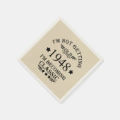 Gepersonaliseerd  75e verjaardagsfeest servet (Hoek)