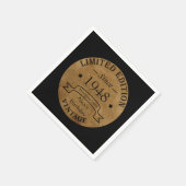 Gepersonaliseerd  75e verjaardagsfeest servet (Hoek)