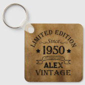 Gepersonaliseerd  75e verjaardagsfeest sleutelhanger (Voorkant)