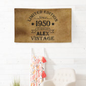 Gepersonaliseerd  75e verjaardagsfeest spandoek (Insitu)