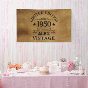Gepersonaliseerd 75e verjaardagsfeest spandoek