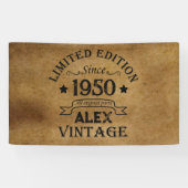 Gepersonaliseerd  75e verjaardagsfeest spandoek (Horizontaal)