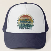 Gepersonaliseerd 75e verjaardagsfeest trucker pet (Voorkant)