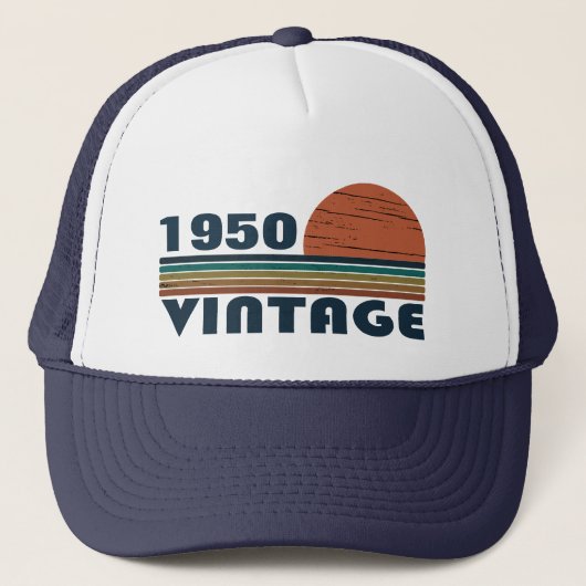 Gepersonaliseerd 75e verjaardagsfeest trucker pet (Voorkant)