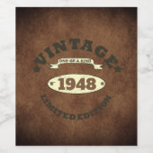 Gepersonaliseerd 75e verjaardagsfeest wijn etiket (Enkel label)