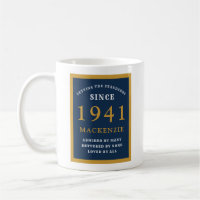 Gepersonaliseerd 80e verjaardag 1941 Elegant Blue