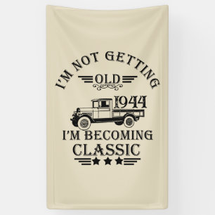 Gepersonaliseerd  80e verjaardag mannen cadeau spandoek