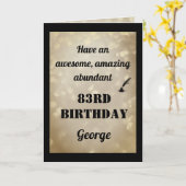 Gepersonaliseerd 83e gevouwen Wenskaart op jaardag Kaart (Gele Bloem)