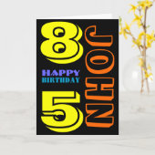 Gepersonaliseerd 85ste verjaardag Wenskaart Kaart (Gele Bloem)