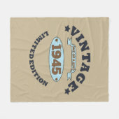 Gepersonaliseerd 85ste verjaardagsfeest fleece deken (Voorkant (Horizontaal))