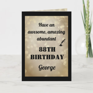 Gepersonaliseerd 88ste Verjaardag Gevouwen Wenskaa Kaart