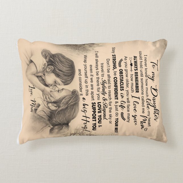 Gepersonaliseerd aan mijn dochter, liefde van mam  accent kussen (Voorkant)