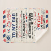 Gepersonaliseerd aan mijn vader deken van Son Air  (Voorkant (horizontaal))