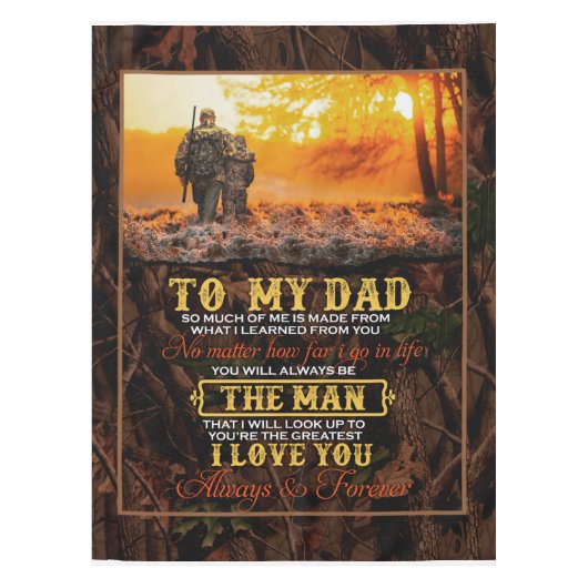 Gepersonaliseerd aan mijn vader liefdesbrief van z tafelkleed (Voorkant)