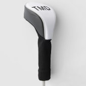Gepersonaliseerd aangepast Initiaal Monogram Golfheadcover (Schuin)