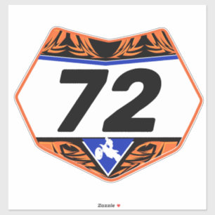 Gepersonaliseerd aantal bord vinylsticker sticker