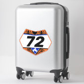 Gepersonaliseerd aantal bord vinylsticker sticker (Koffer)