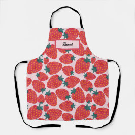 Gepersonaliseerd aardbeienveld schort