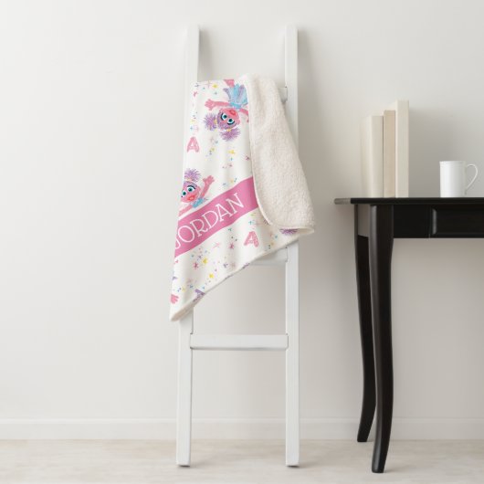 Gepersonaliseerd Abby Cadabby Sparkle Pattern Sherpa Deken (In situ)