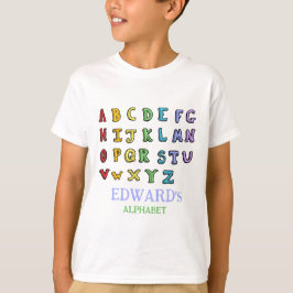 gepersonaliseerd ABC alfabet vroeg leren T-shirt