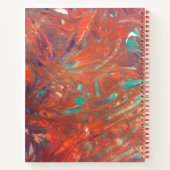 Gepersonaliseerd Abstract Bold Sinaasappel Schilde Notitieboek (Achterkant)