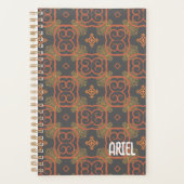 Gepersonaliseerd Abstract Herfst Retro Planner (Voorkant)