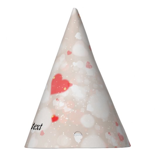 Gepersonaliseerd Abstract kleurrijk hartenpatroon Feesthoedjes (Rechts)