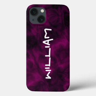 Gepersonaliseerd Abstract Paars iPhone Hoest Hoesj iPhone 13 Hoesje
