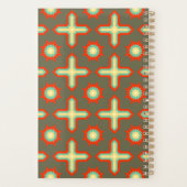Gepersonaliseerd Abstract Retropatroon Planner (Achterkant)