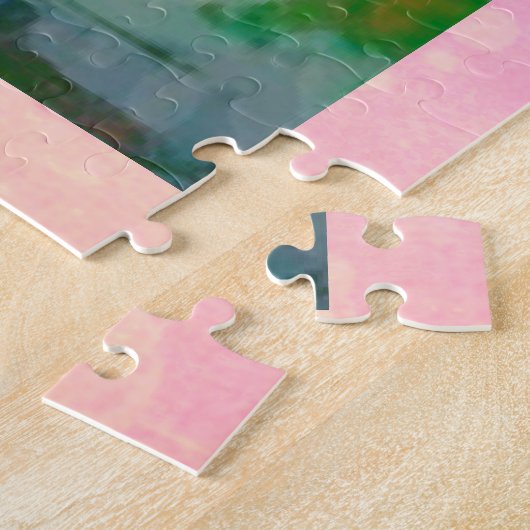 Gepersonaliseerd Abstract Roos Tuin Legpuzzel (Zijkant)