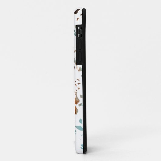 Gepersonaliseerd Abstract Terrazzo Brown & Blue Pa Case-Mate iPhone Case (Achterkant/links)