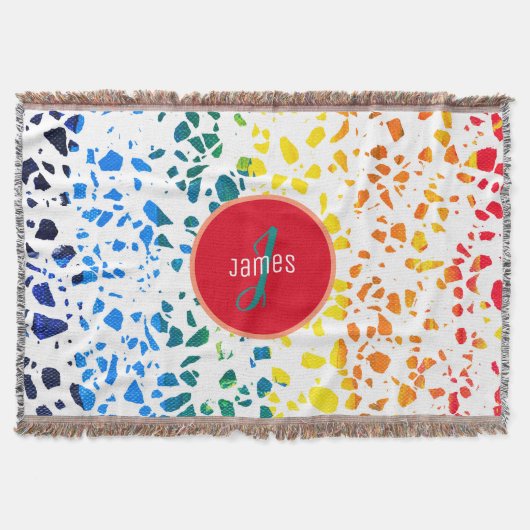Gepersonaliseerd Abstract Terrazzo Colorful Patroo Deken (Voorkant)