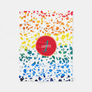 Gepersonaliseerd Abstract Terrazzo Colorful Patroo Fleece Deken