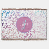 Gepersonaliseerd Abstract Terrazzo Pink & Blue Pat Deken (Voorkant)