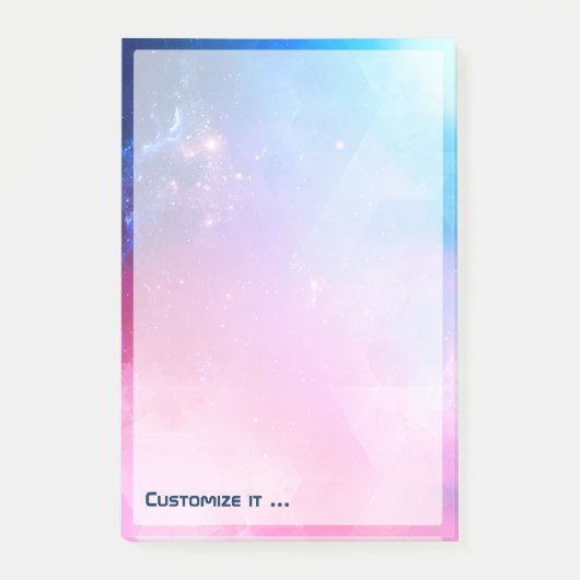Gepersonaliseerd Abstracte geometrische hemelas Post-it® Notes (Voorkant)