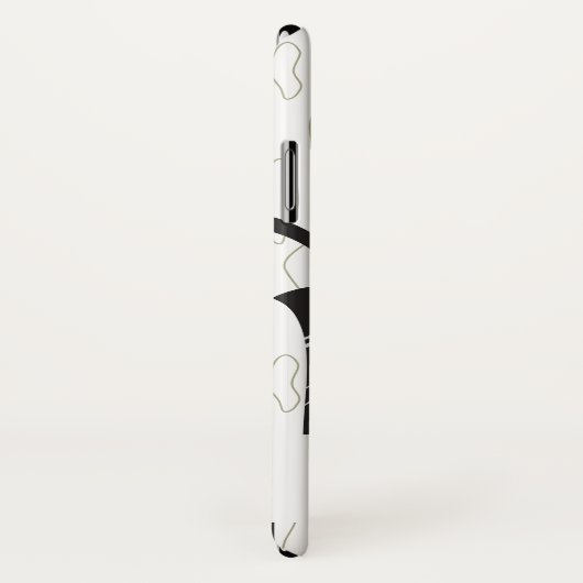 Gepersonaliseerd achtergrondpatroon van veren en h Case-Mate iPhone case (Achterkant / rechts)