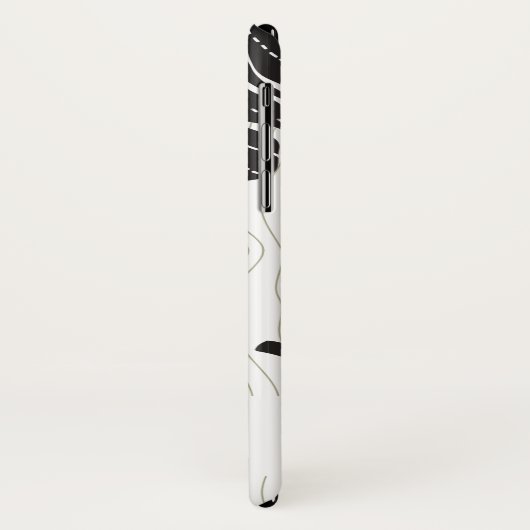 Gepersonaliseerd achtergrondpatroon van veren en h Case-Mate iPhone case (Achterkant/links)