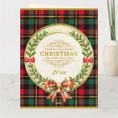 Gepersonaliseerd Afbeelding Lijst en Kerstkrans C Kaart (Achterkant)