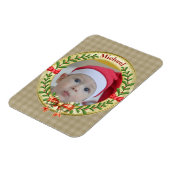 Gepersonaliseerd Afbeelding Lijst en Kerstkrans Magneet (Linkerzijde)