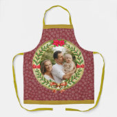 Gepersonaliseerd Afbeelding Lijst en Kerstkrans Schort (Voorkant)