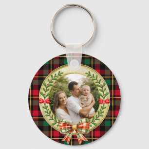 Gepersonaliseerd Afbeelding Lijst en Kerstkrans Sleutelhanger
