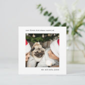 Gepersonaliseerd Afbeelding Onze eerste kerst Getr Feestdagenkaart (Staand voorkant)