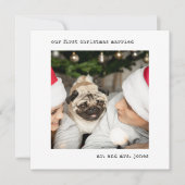 Gepersonaliseerd Afbeelding Onze eerste kerst Getr Feestdagenkaart (Voorkant)