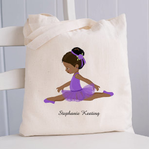 Gepersonaliseerd Afrikaans-Amerikaanse Ballerina Tote Bag
