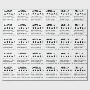 Gepersonaliseerd afscheidscadeau - Grappige 4-ster Cadeaupapier